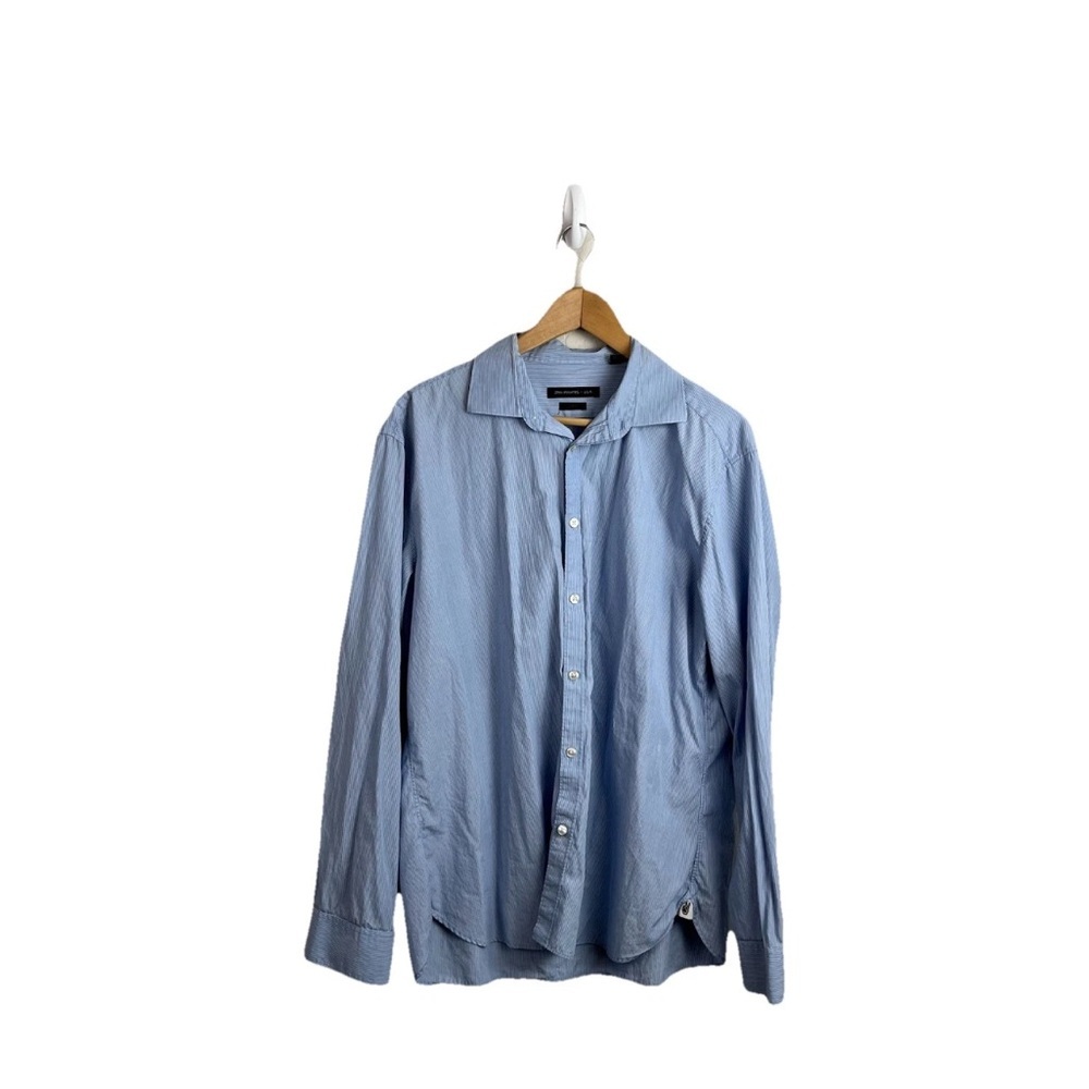 John Varvatos Stripe Cotton Long Sleeve Button Up Shirt